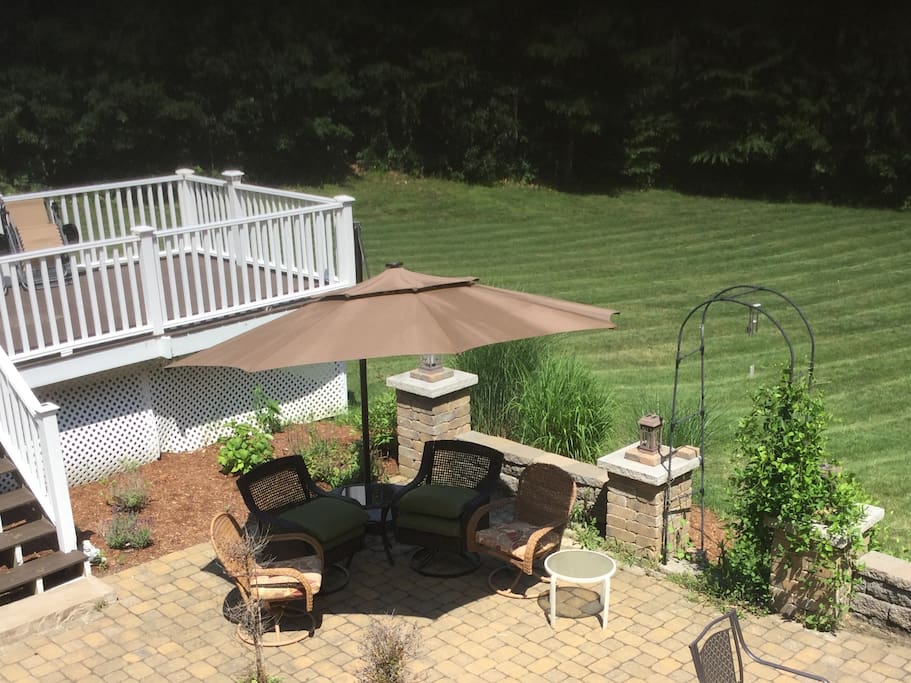 Enjoy the morning paper on the patio