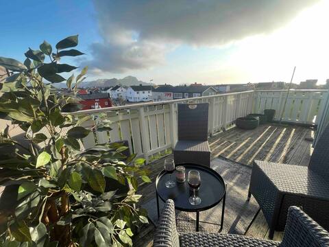 3-bedroom with large veranda Andenes city center