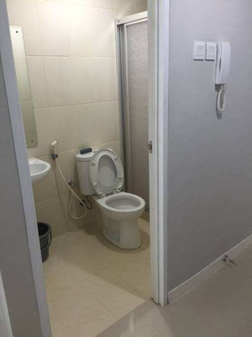 the bathroom