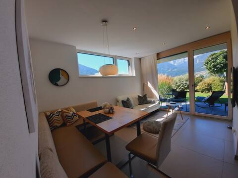 Stylish garden suite with panoramic views