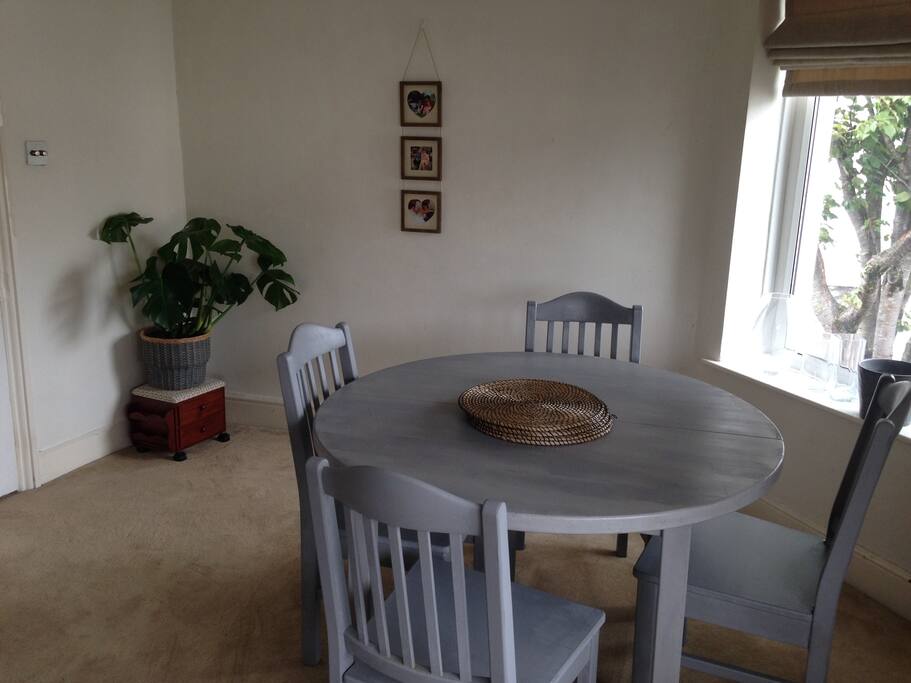 Shared living room dining space