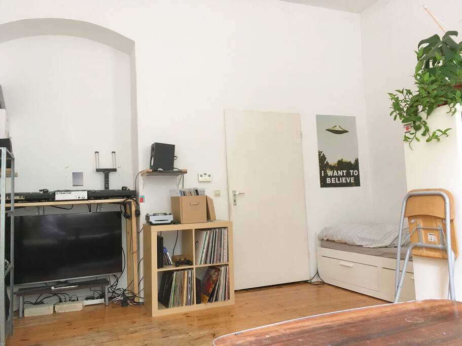 big room with a small bed