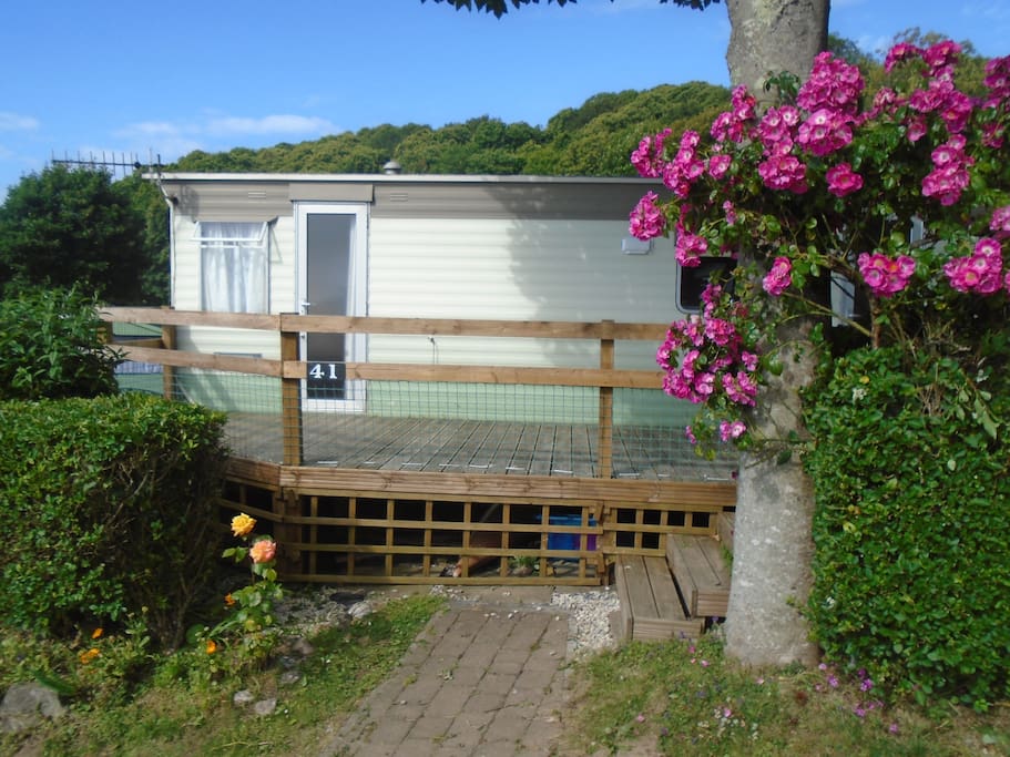Entrance to caravan