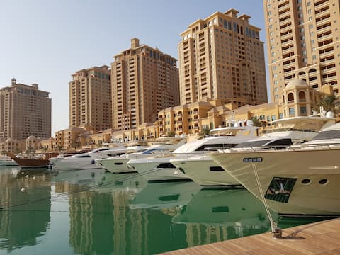 Marina View PEARL QATAR 2 bedroom+large living