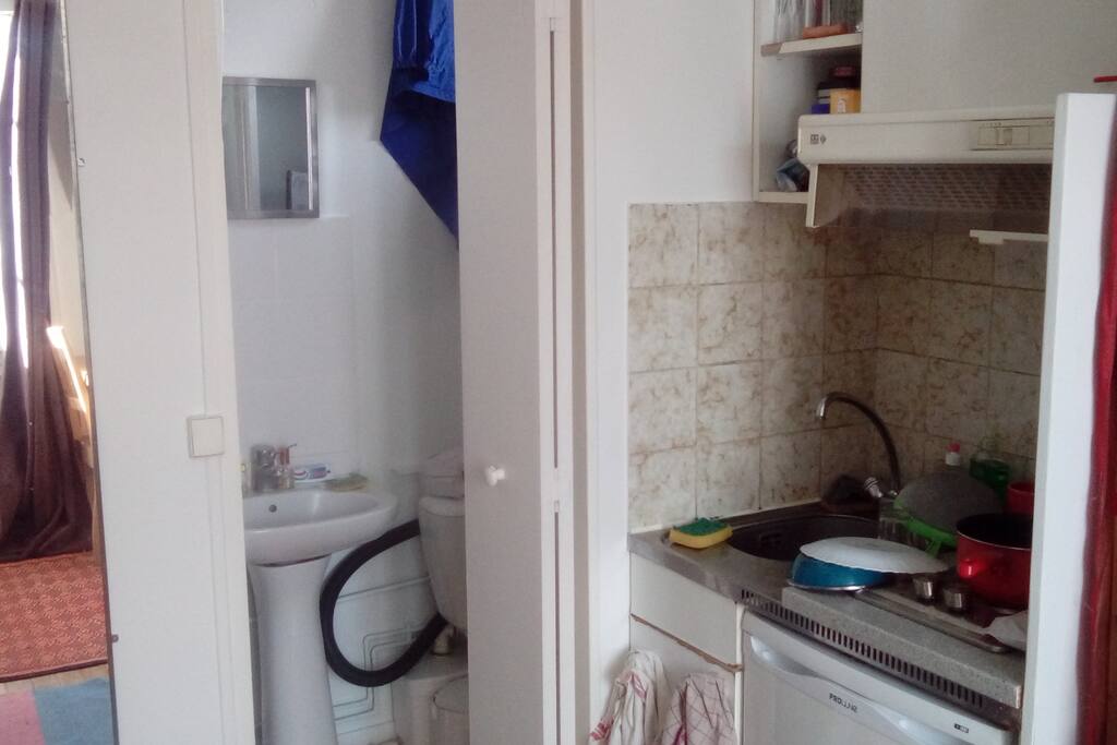 Shower and WC , little kitchen