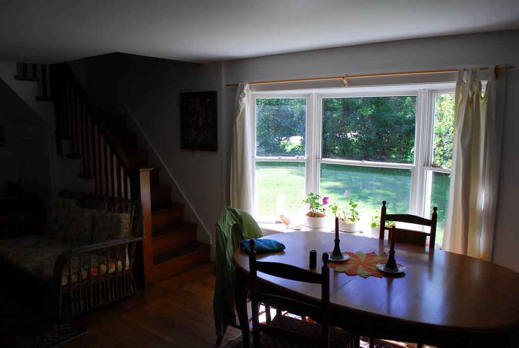 dining area adjacent to living room area