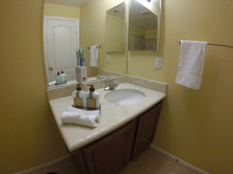 Bathroom can be private or shared depending if we have guests from our other listing