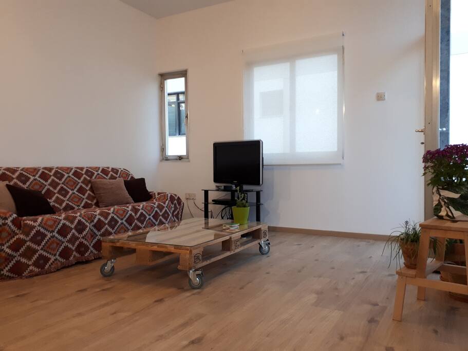 The bright and comfy living-room