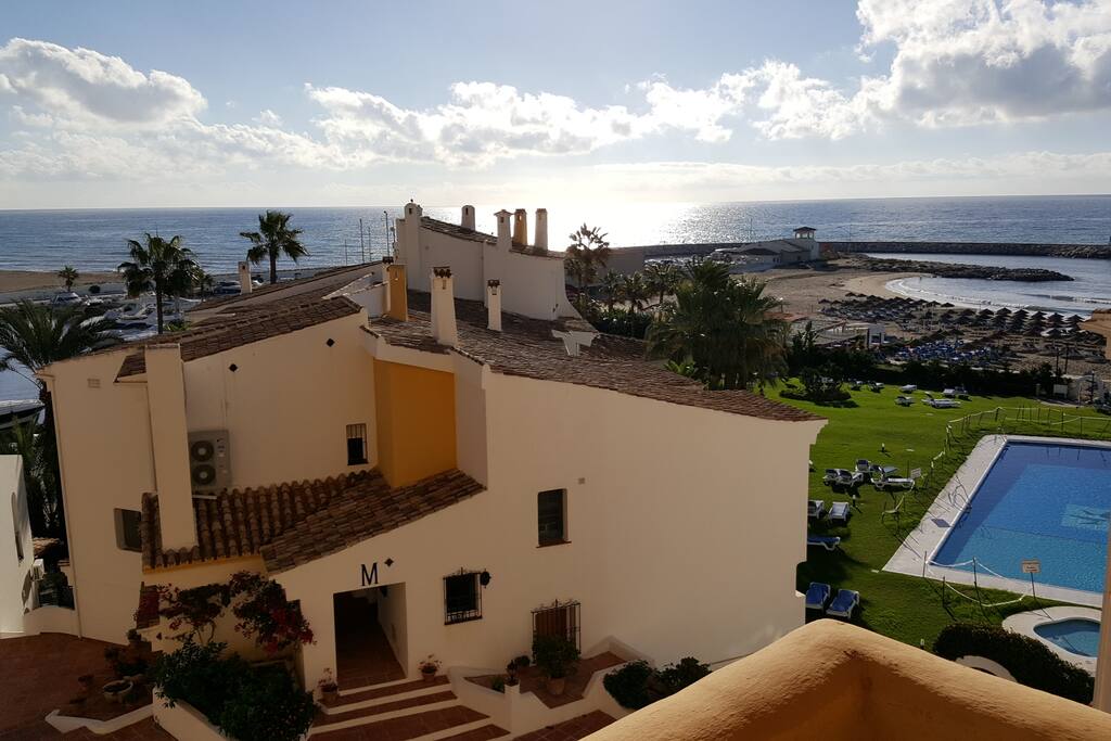 View Marina, Beach and Pool from Balcony