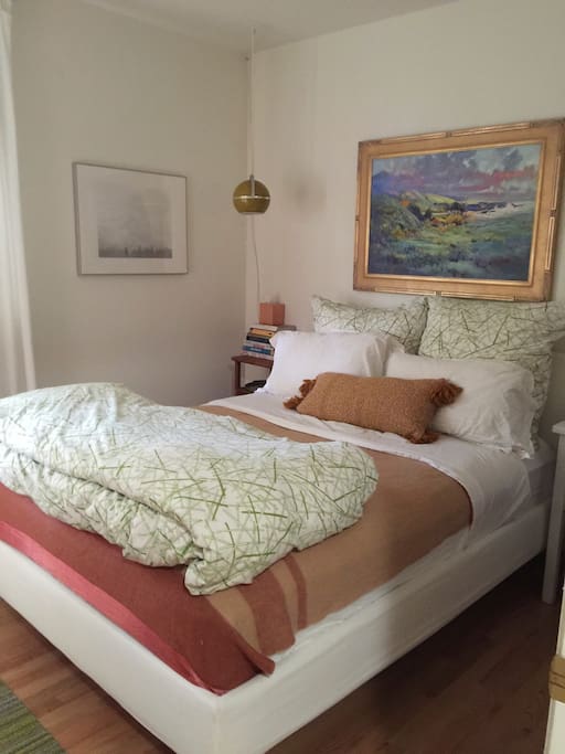 Your bedroom with a Queen size bed.