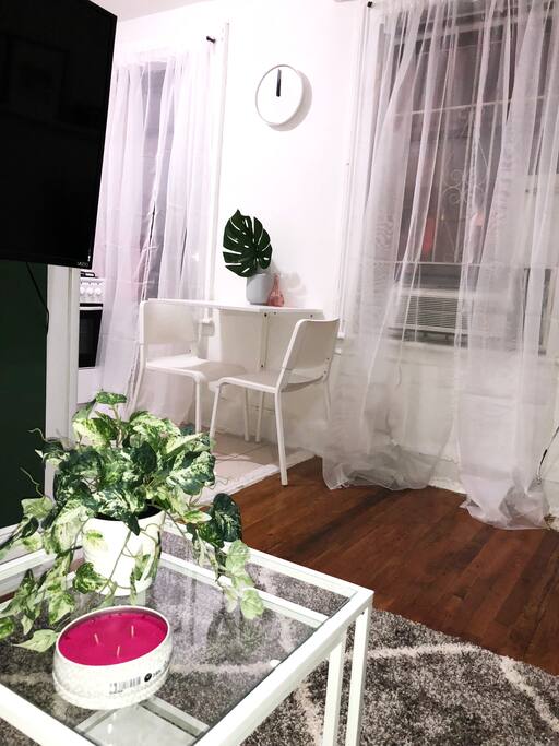 Lots of space to relax, eat, and work.