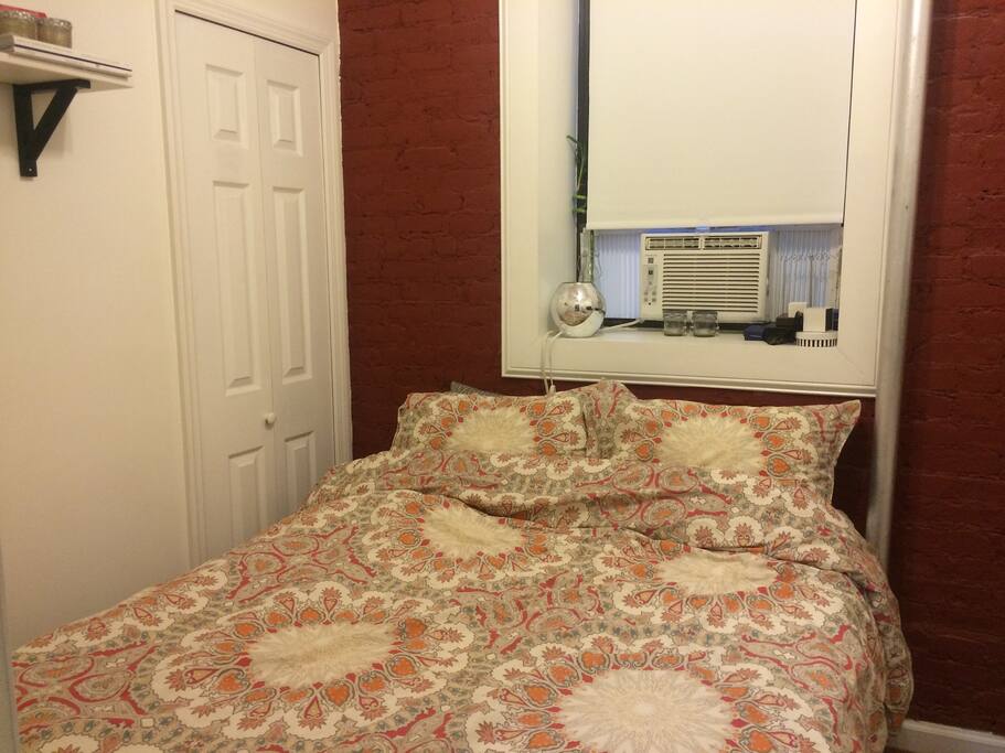 Cozy bedroom with closet space