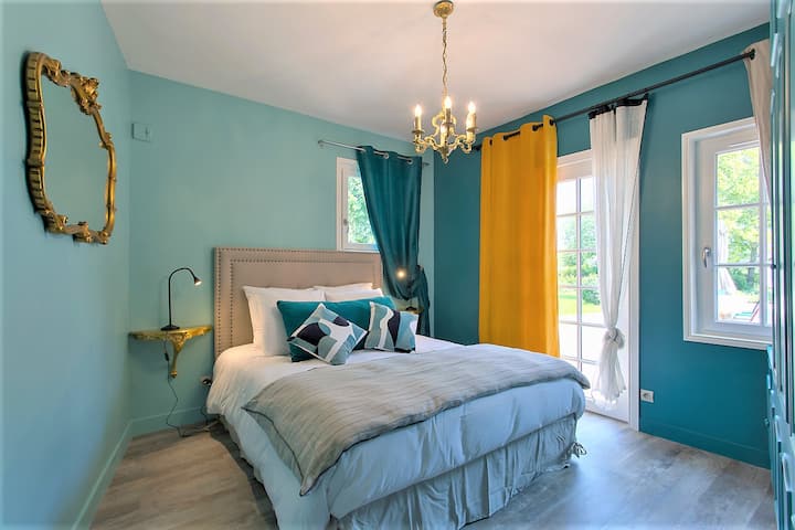 Chambre bleue - Lit double 160X200