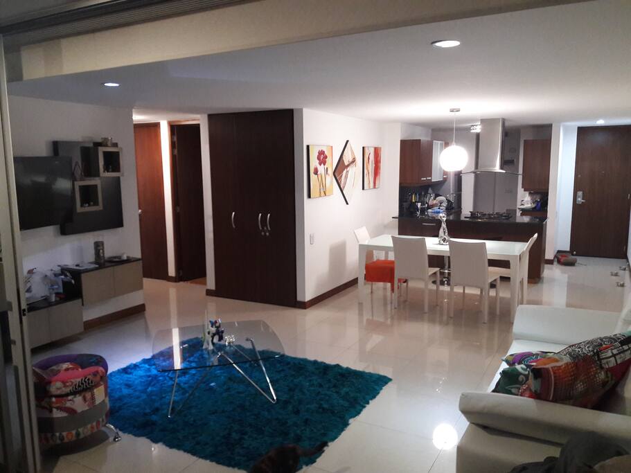 Amplia sala, comedor y cocina