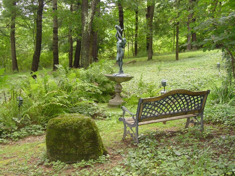 Seating area in front of the house