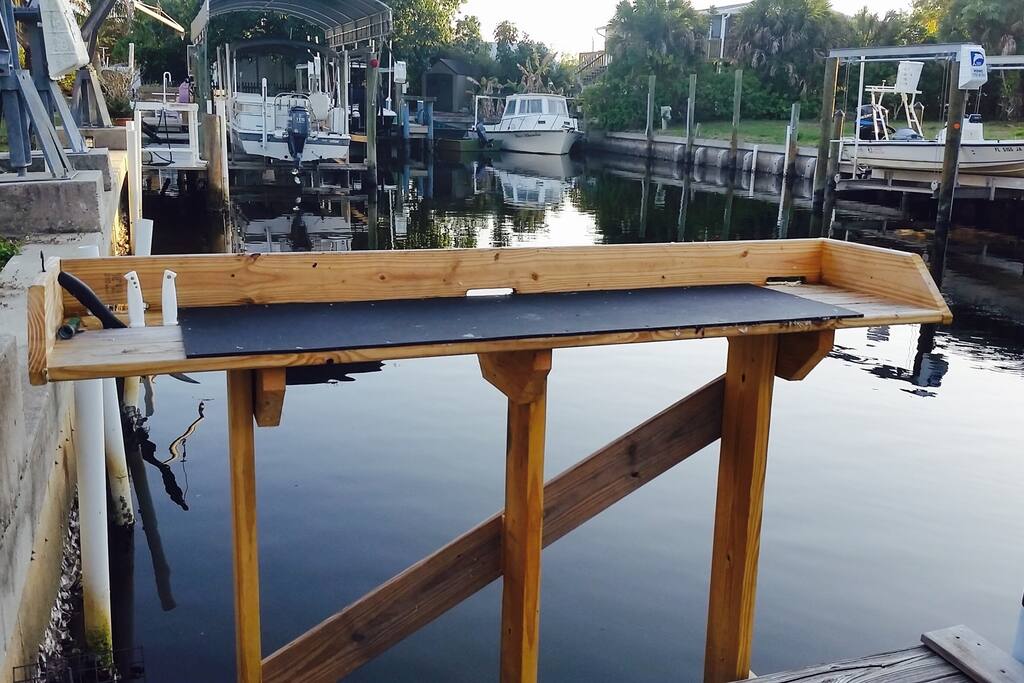 Clean your catch on this custom built filet table.