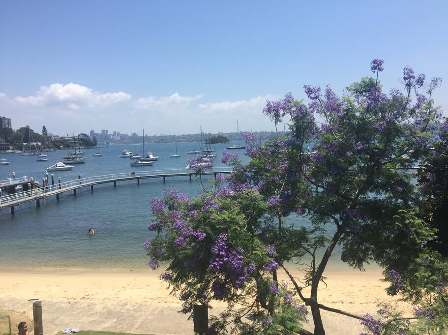 Murray Rose pool, down steps through the garden, through private gate and a short stroll along and sand.