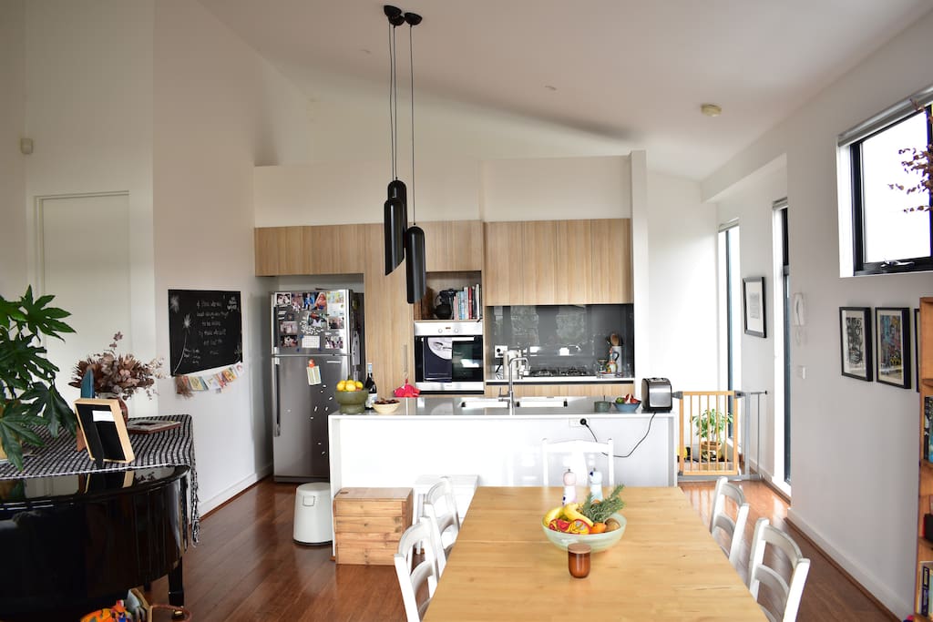 Upstairs open plan living area