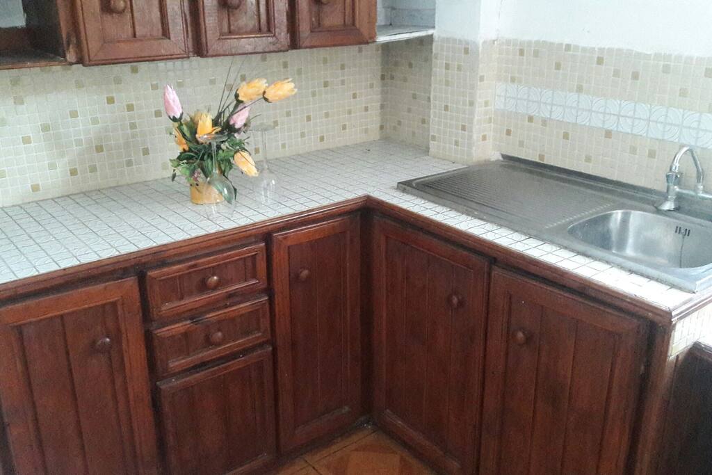 kitchen area in room