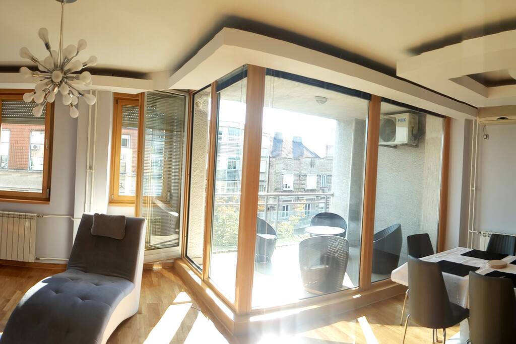 Living room and the main balcony