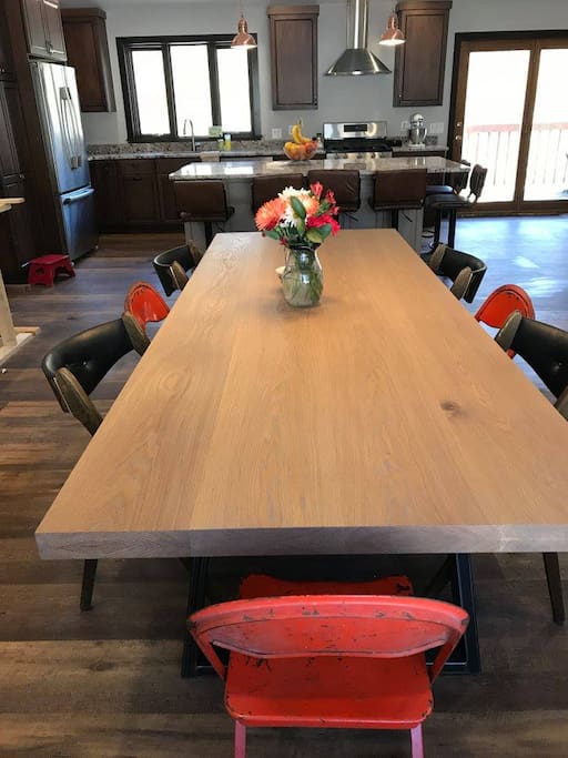 Open concept dining and living room