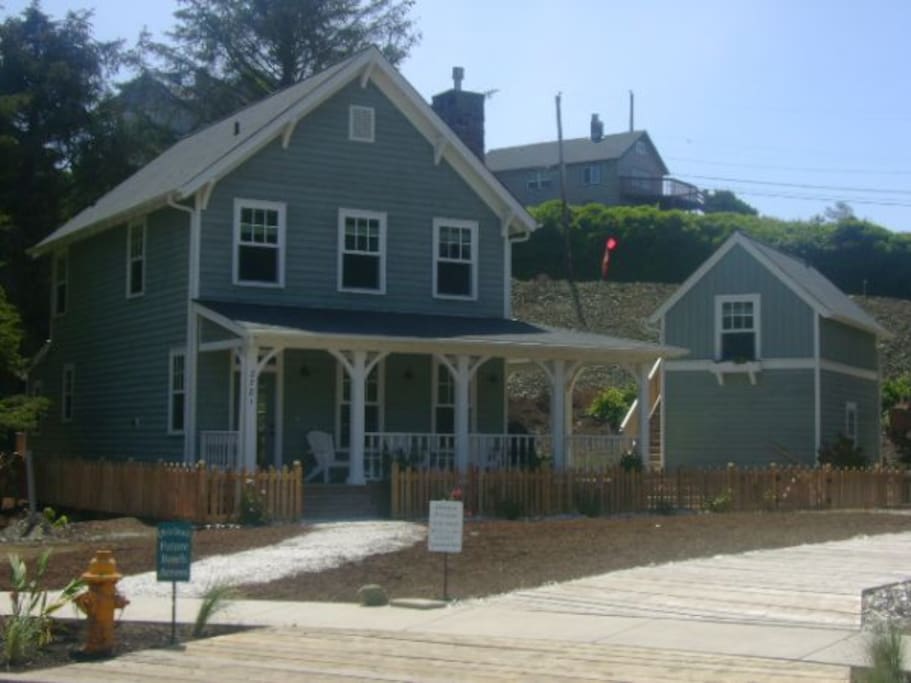 Front of our Home in Front of Boardwalk to the Beach