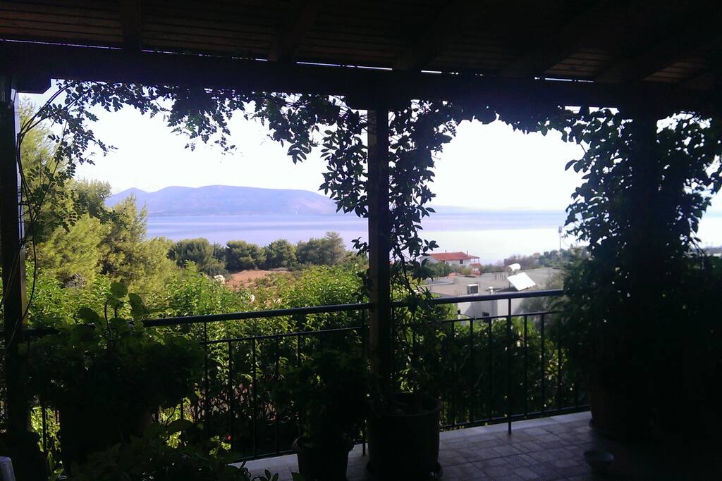Enjoy your lunch looking at the Aegean sea