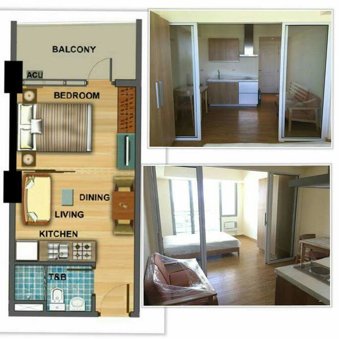 Left: master plan of the unit Right: actual footage of the unit