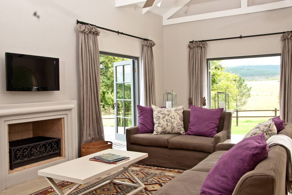 Doors open out into the garden for fresh air