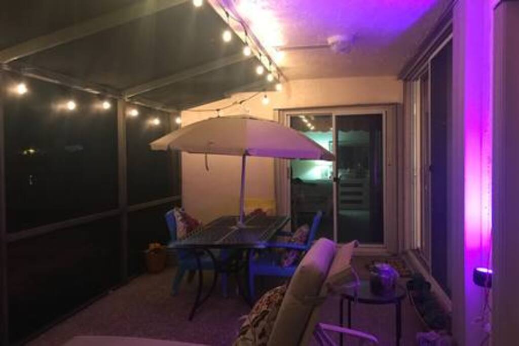 Lanai with Custom Lights