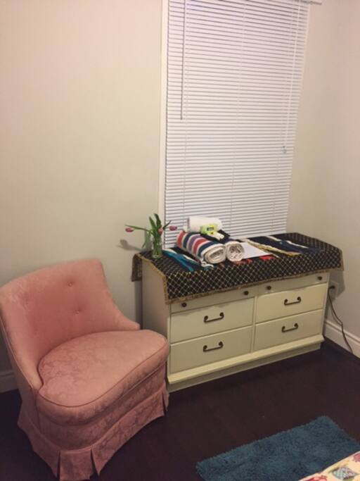 Sitting area in bedroom