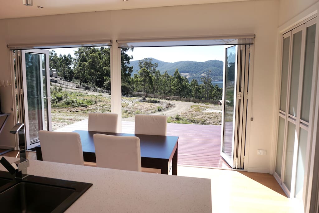 Beautiful views of The Huon river and across to Petcheys Bay