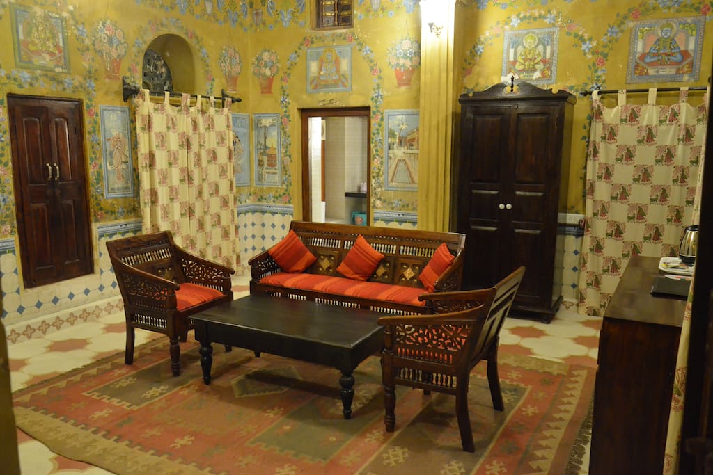 Living Room with original paintings
