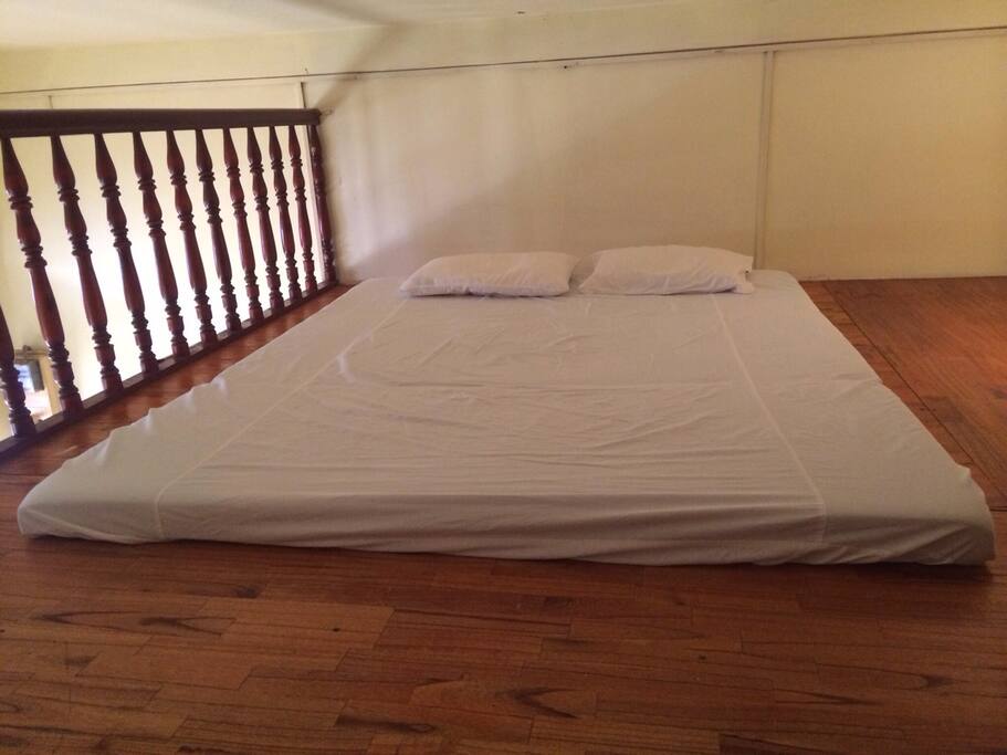 Upper part of the apartment is the bedroom