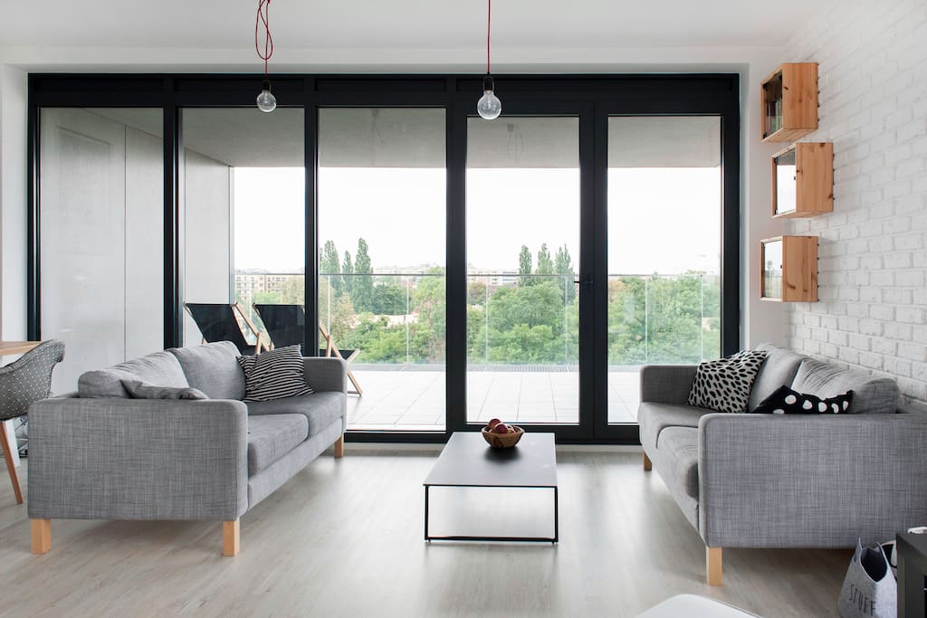 Living room and the terrace
