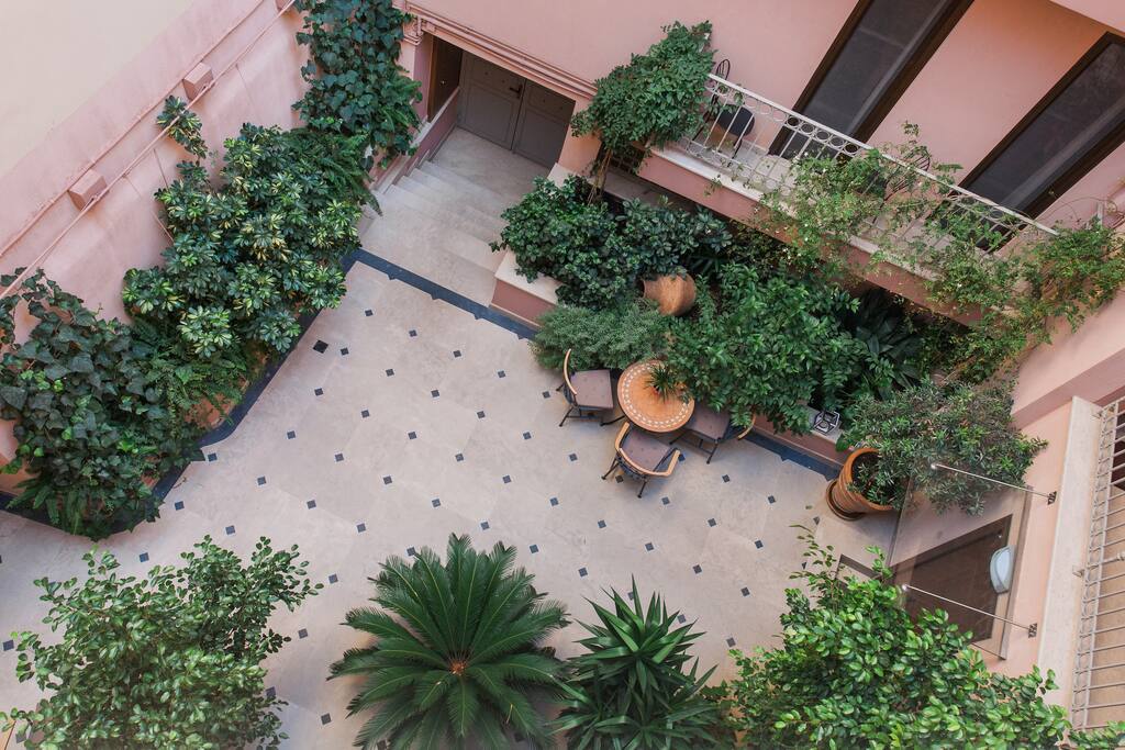 The beautiful inner courtyard