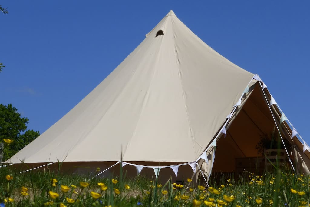 Glamorous camping at its best, set in a beautiful meadow