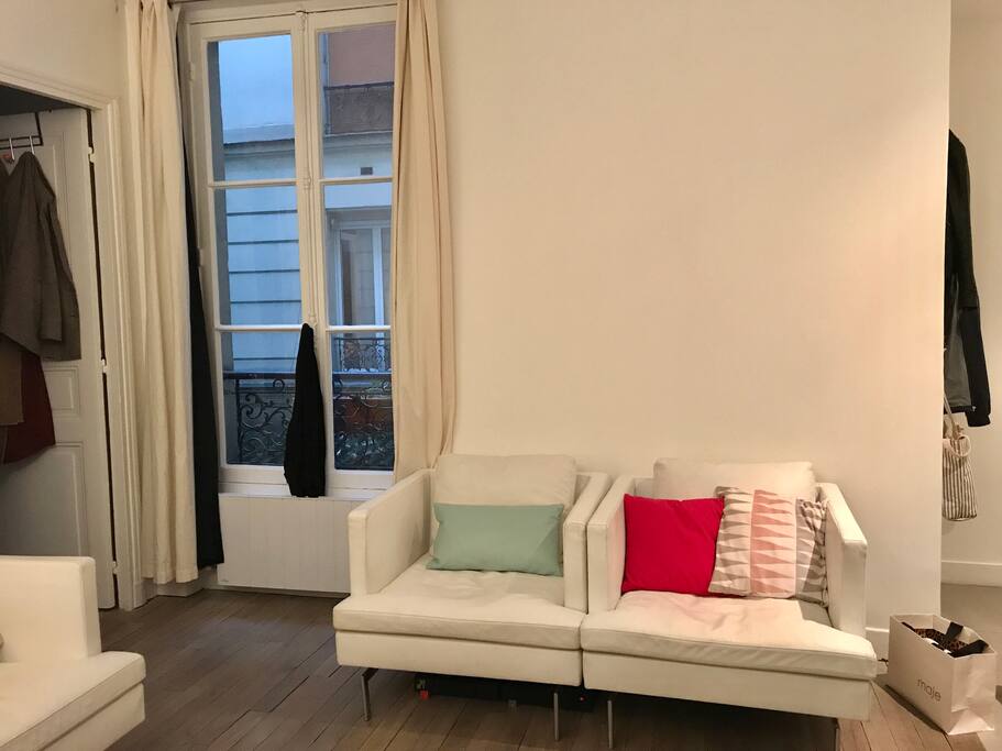 Cosy leather sofas in the living-room