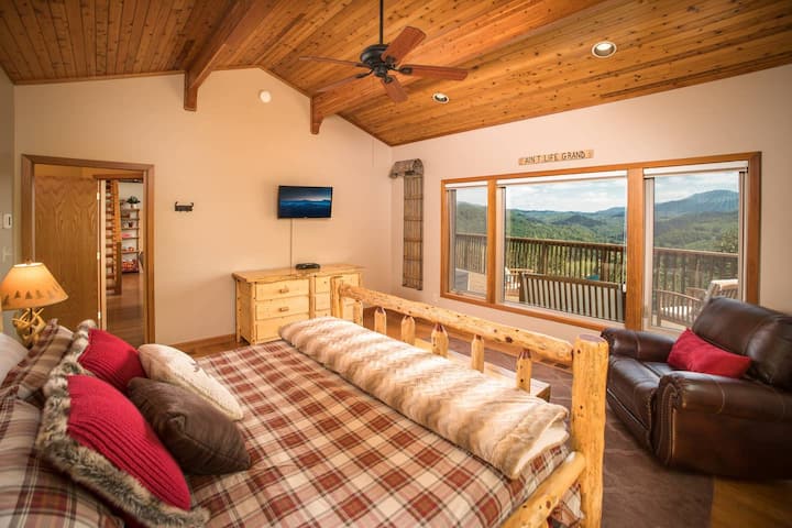 "Wake up with stunning views, in this private master suite with king bed"