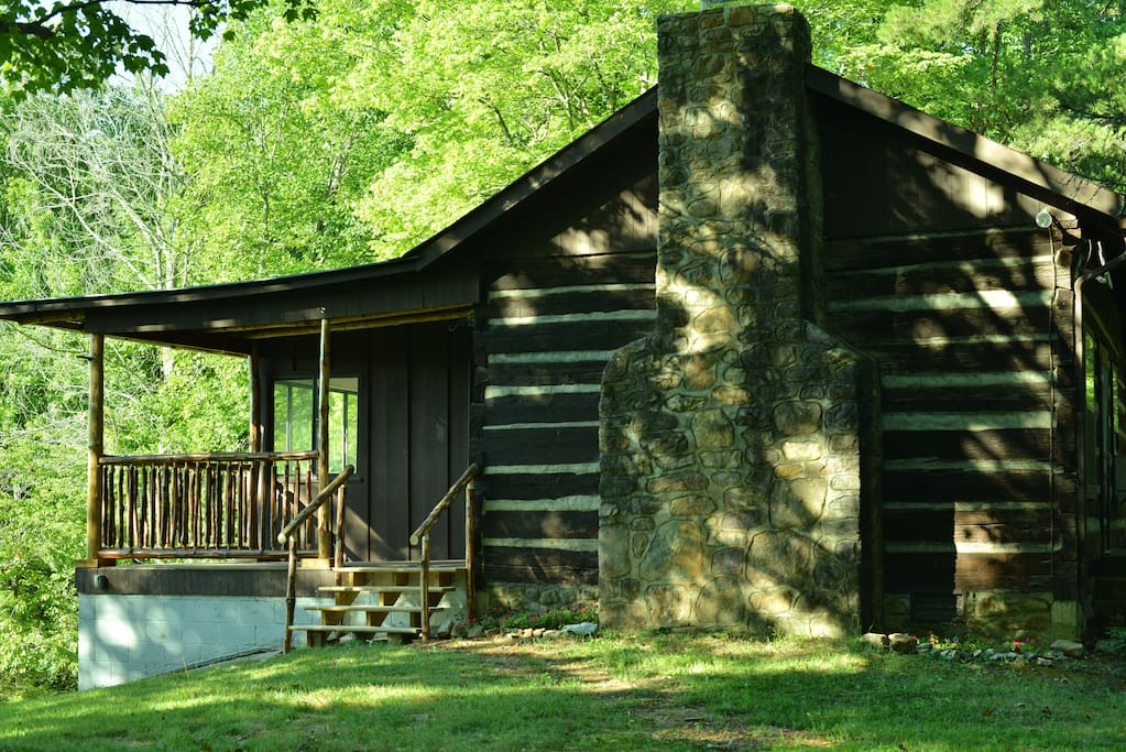 Chimney side of cabin