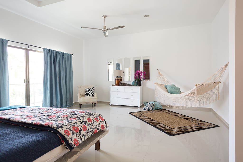 Master bedroom with king size bed