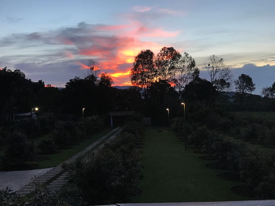 El amanecer desde una de las habitaciones