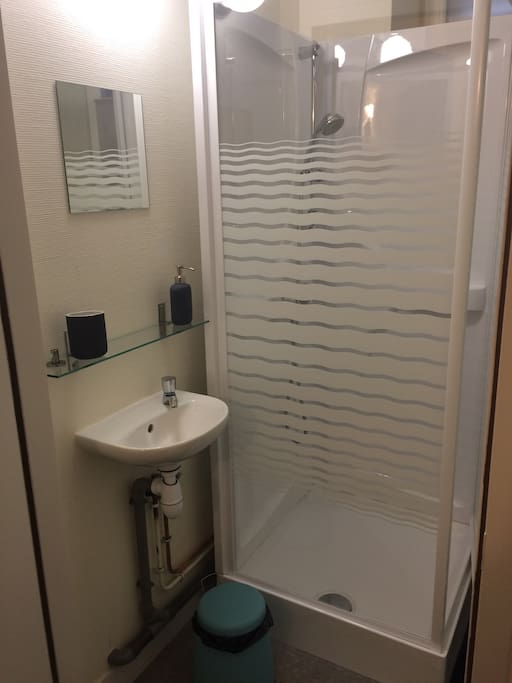 Salle de bains avec douche