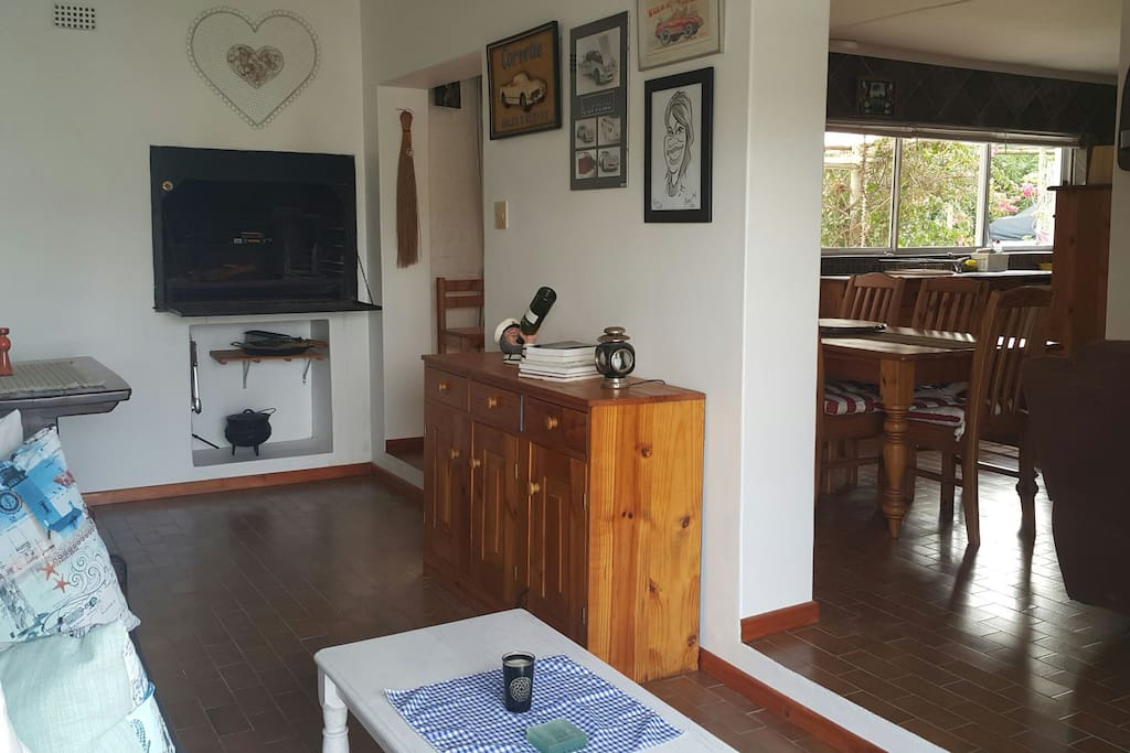 Braai room adjacent to lounge diningroom