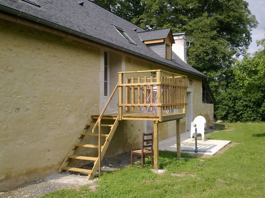 Terrasse privée sur jardin
