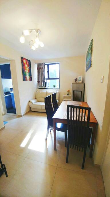 Living room and Dining room