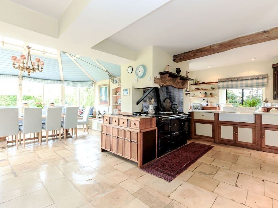 Kitchen Dining and Entertainment Space