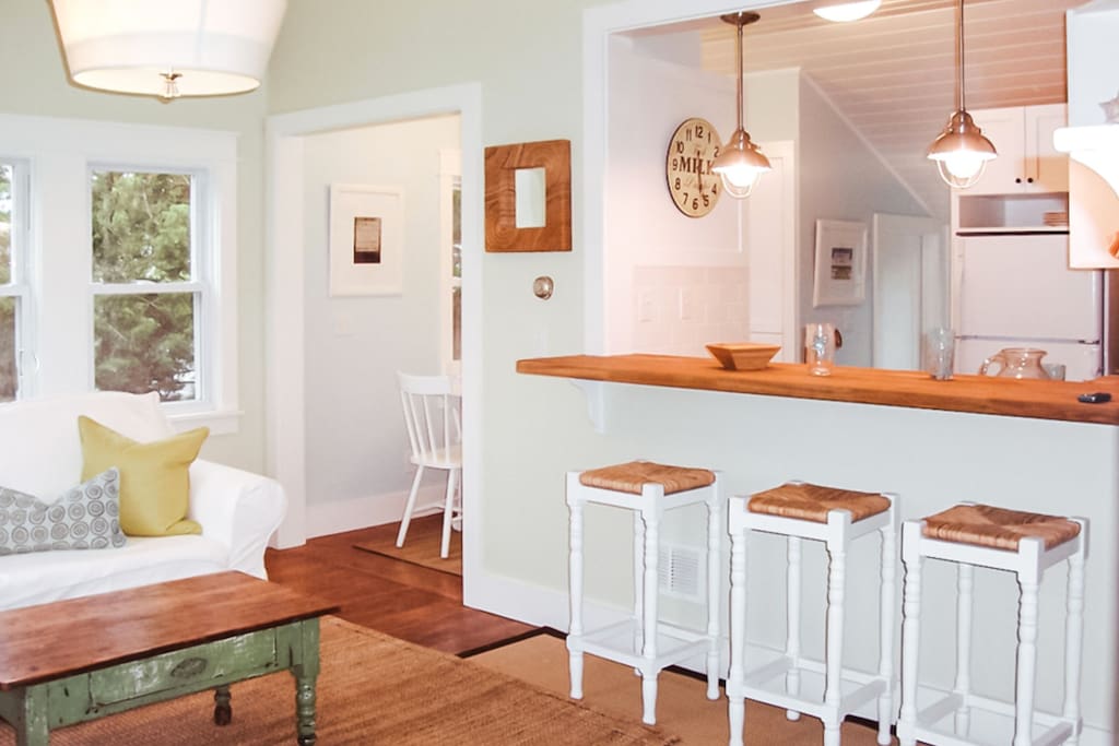 Living Room and kitchen Island for casual dining