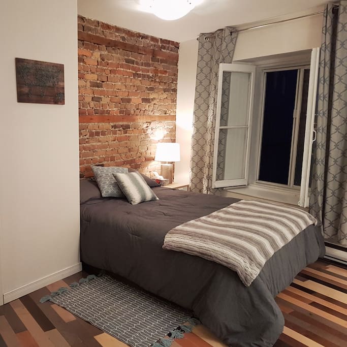 Your private room (queen bed) with 2 closet and beautiful view on the port, the water, the mountain and the church :)
