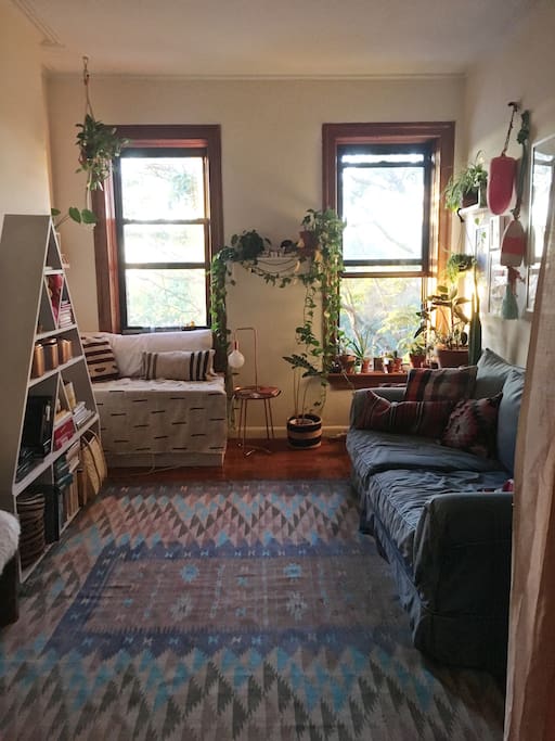 Park Slope Treehouse cozy living room